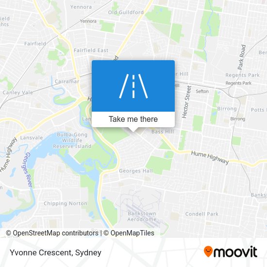 Yvonne Crescent map