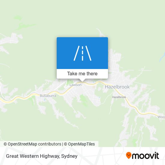 Great Western Highway map