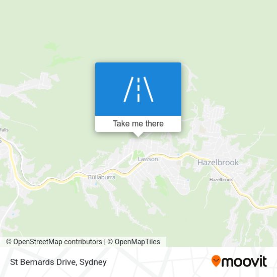 St Bernards Drive map