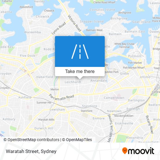 Mapa Waratah Street