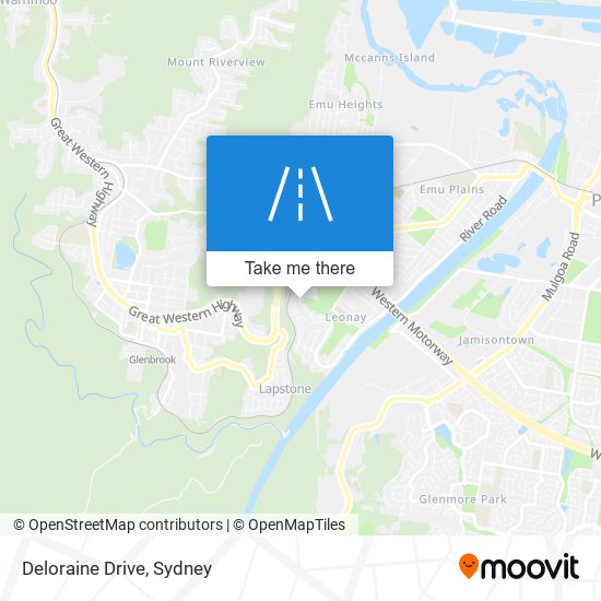 Mapa Deloraine Drive