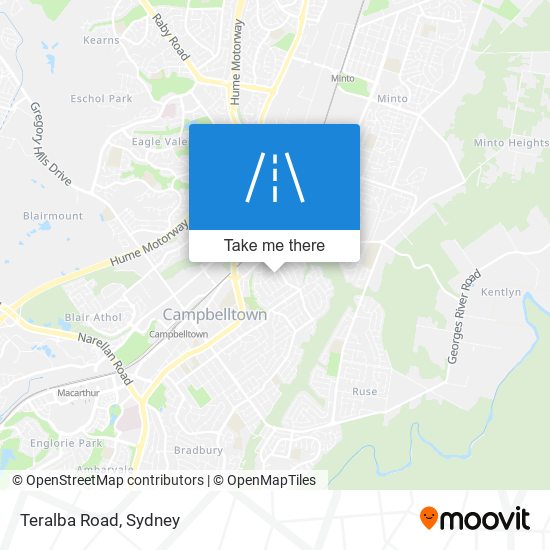 Teralba Road map