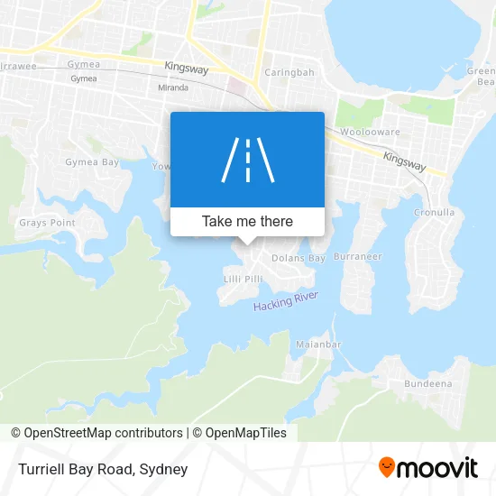 Turriell Bay Road map