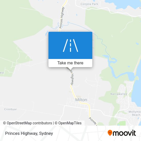 Princes Highway map