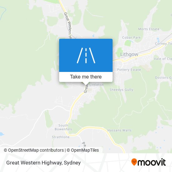 Great Western Highway map