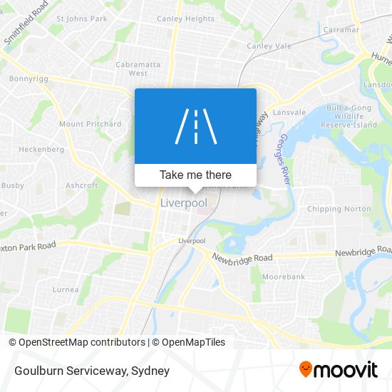 Goulburn Serviceway map