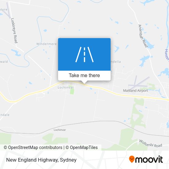 New England Highway map