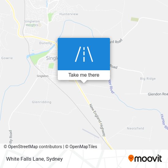 White Falls Lane map