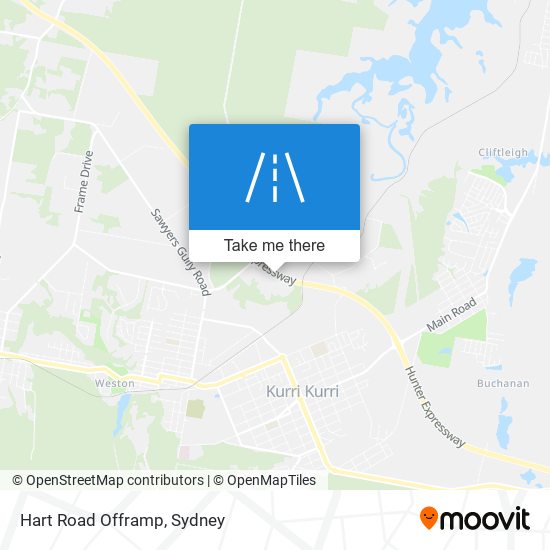 Hart Road Offramp map