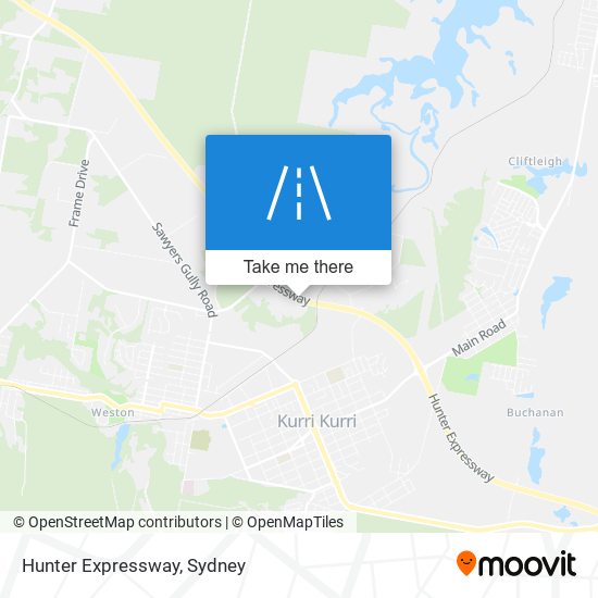 Hunter Expressway map