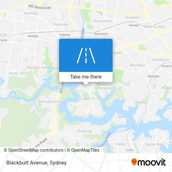 Blackbutt Avenue map