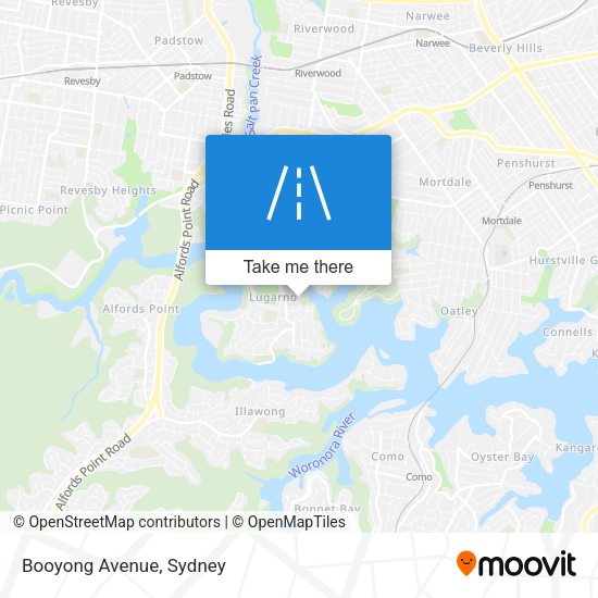 Booyong Avenue map