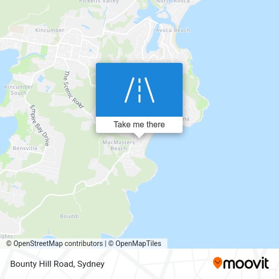 Bounty Hill Road map