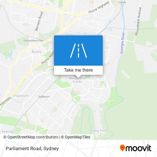 Mapa Parliament Road