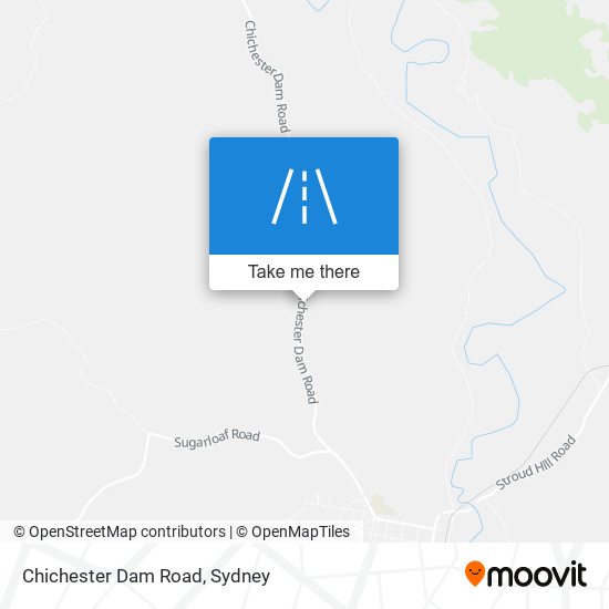 Chichester Dam Road map