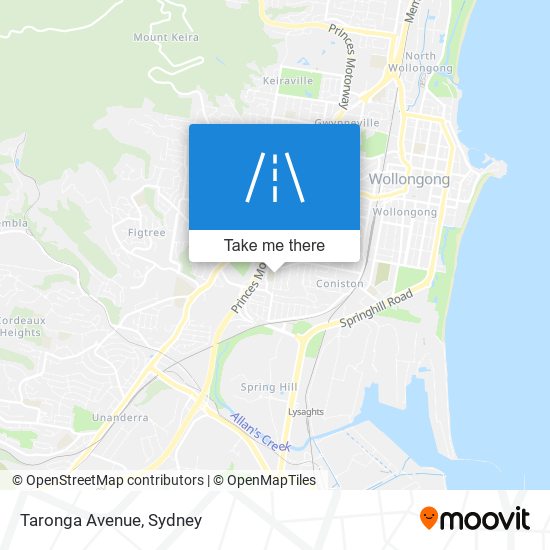 Mapa Taronga Avenue