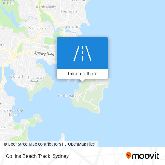 Collins Beach Track map