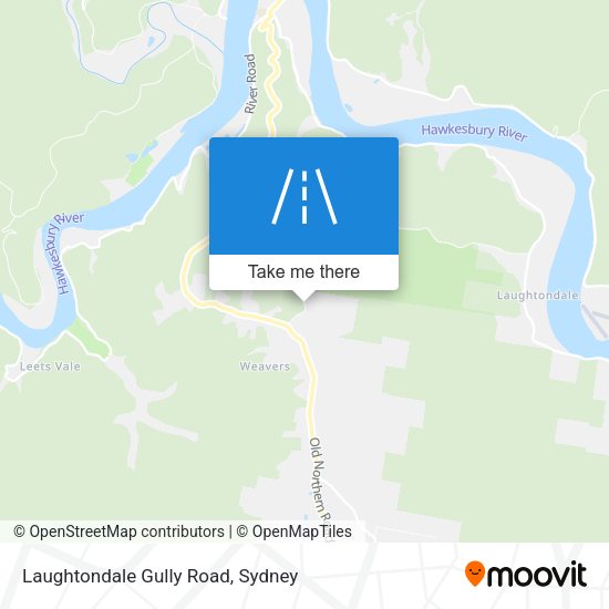 Laughtondale Gully Road map