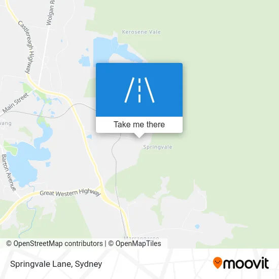 Mapa Springvale Lane
