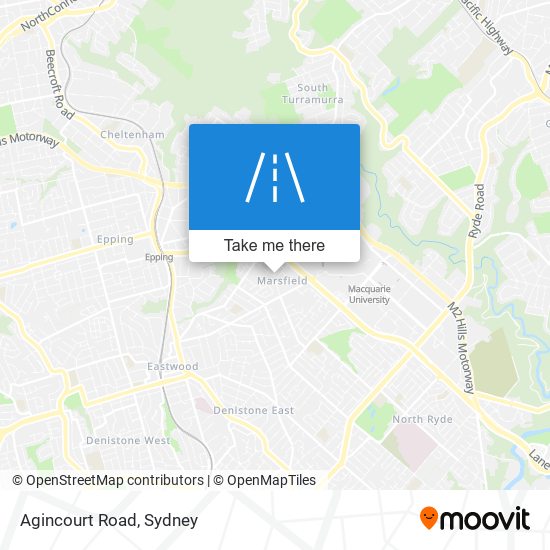 Mapa Agincourt Road