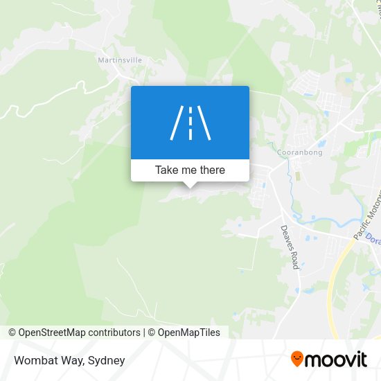 Wombat Way map