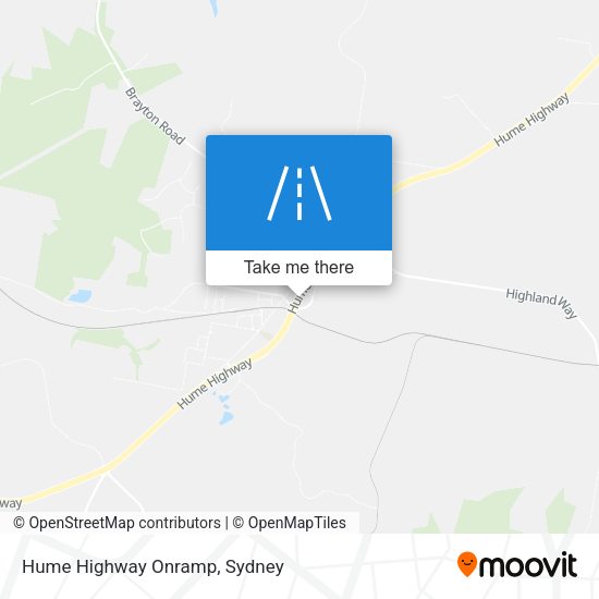 Hume Highway Onramp map