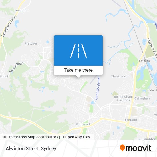 Mapa Alwinton Street