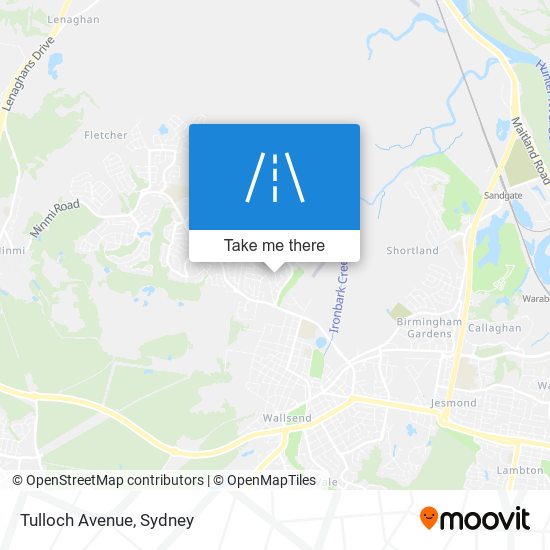 Mapa Tulloch Avenue