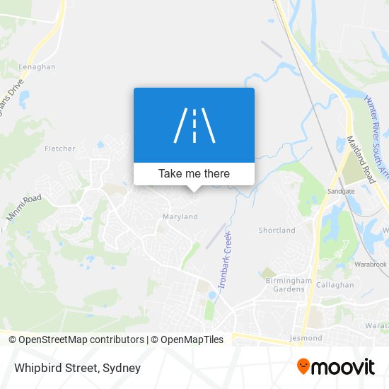 Mapa Whipbird Street