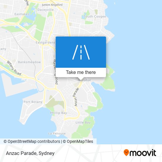 Mapa Anzac Parade