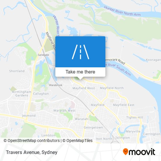 Travers Avenue map