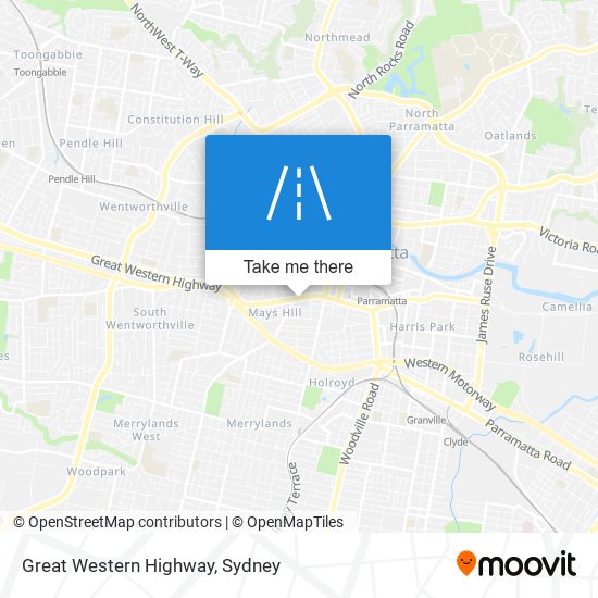 Great Western Highway map