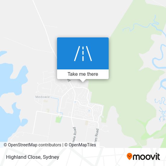 Highland Close map