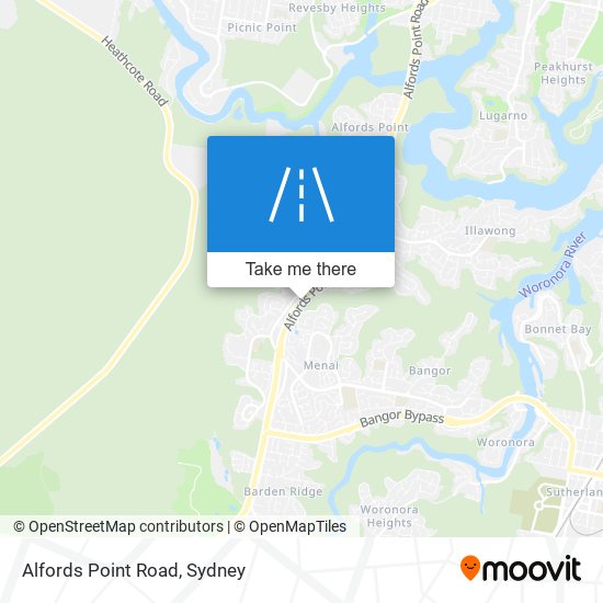 Mapa Alfords Point Road