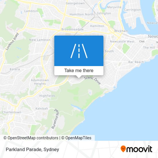 Parkland Parade map