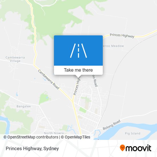 Princes Highway map