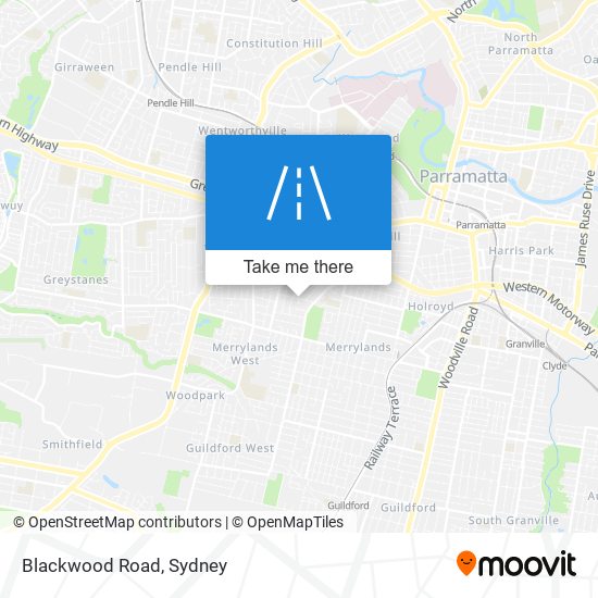 Mapa Blackwood Road