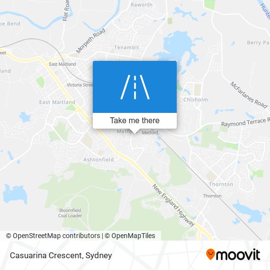 Casuarina Crescent map