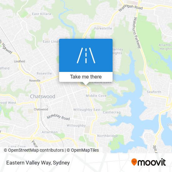 Eastern Valley Way map