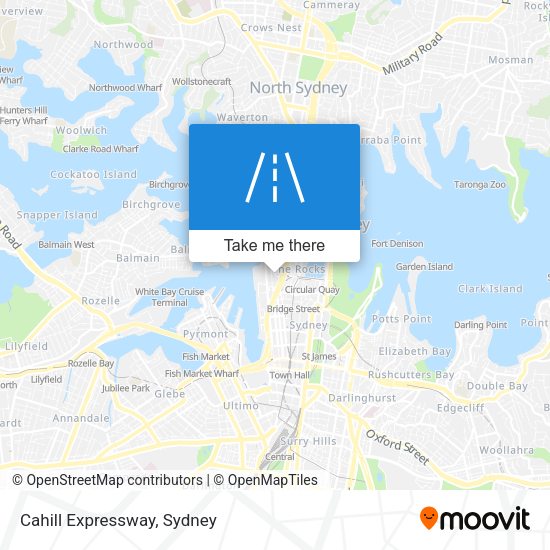 Cahill Expressway map
