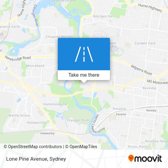 Lone Pine Avenue map