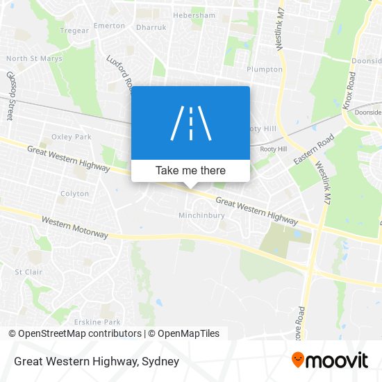 Great Western Highway map