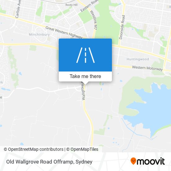 Mapa Old Wallgrove Road Offramp