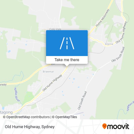 Old Hume Highway map