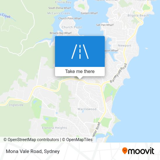 Mona Vale Road map
