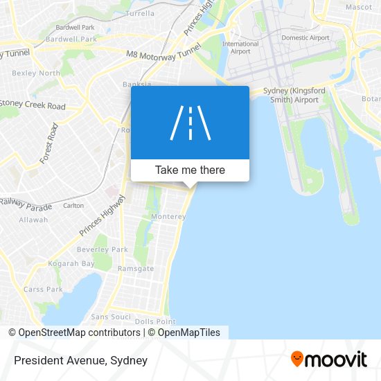 President Avenue map