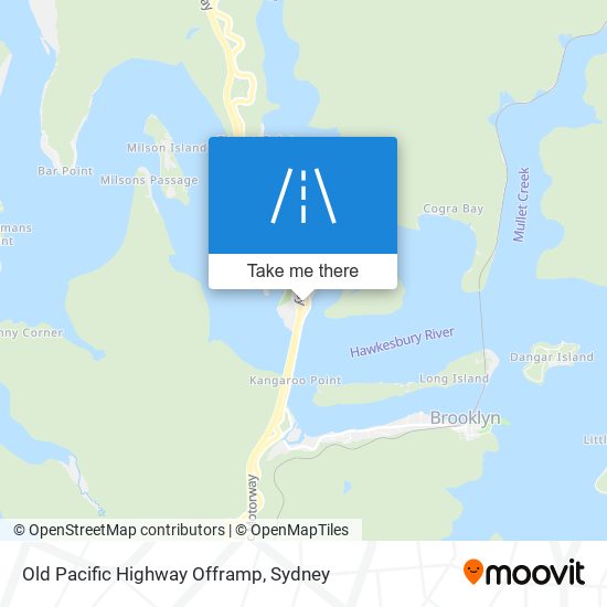 Mapa Old Pacific Highway Offramp