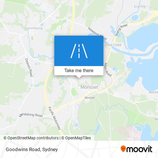 Mapa Goodwins Road