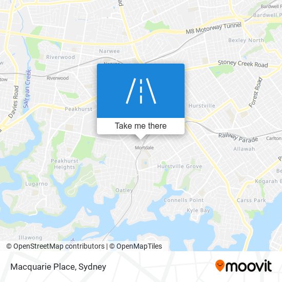 Mapa Macquarie Place