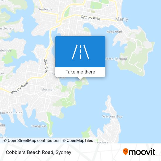 Cobblers Beach Road map